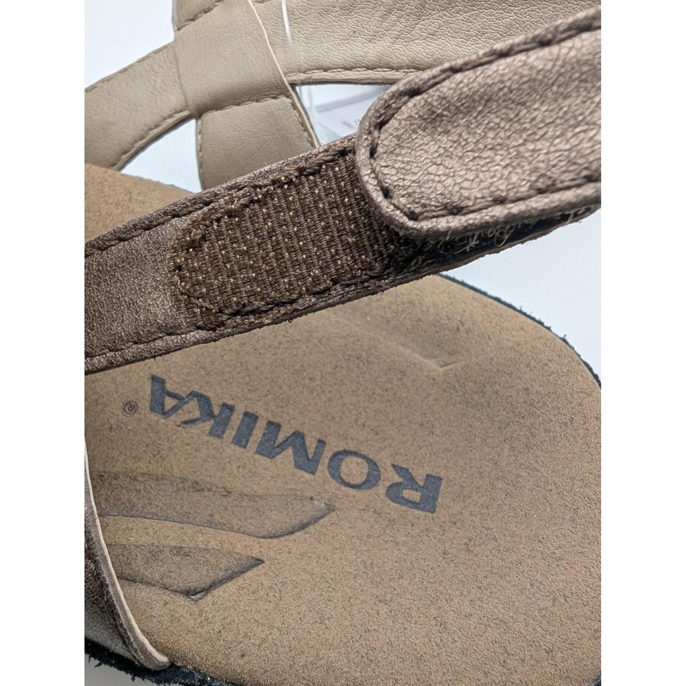 Romika Shoes Womens Size 6.5 Brown‎ Slingback Sandals Comfort Medallion 11054 - Picture 6 of 8